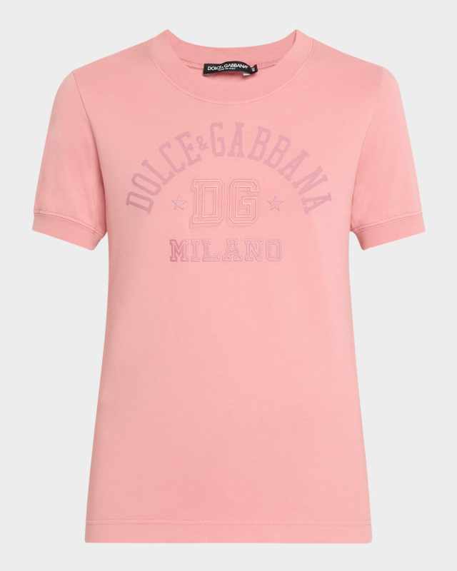College Logo Jersey Slim-Fit Top